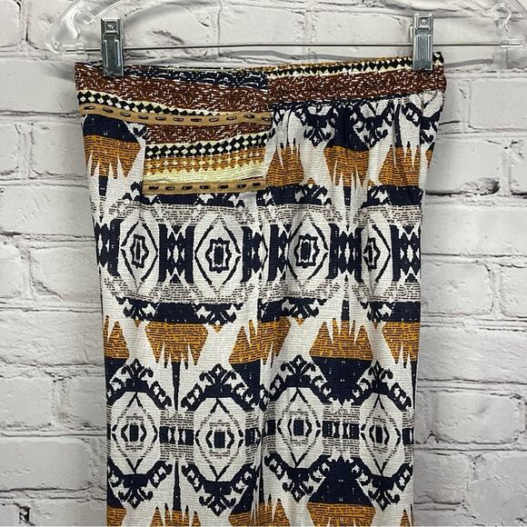Earthbound Trading Co Pants Womens Size S Tribal Print Wide Leg Festive Boho NWT - Picture 7 of 12